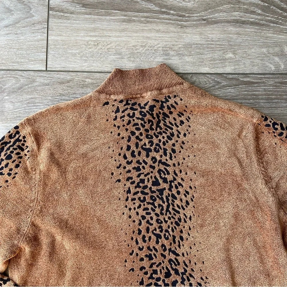 Vintage Tradition Leopard  Print Soft High Neck Sweater - Picture 13 of 15